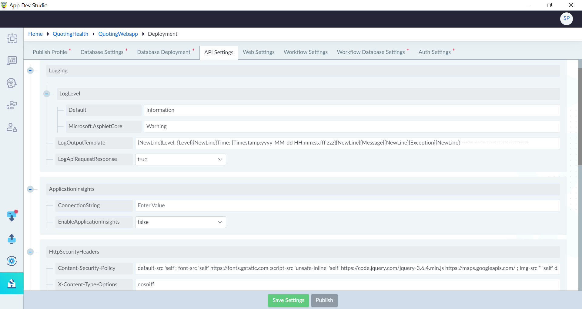 API Settings