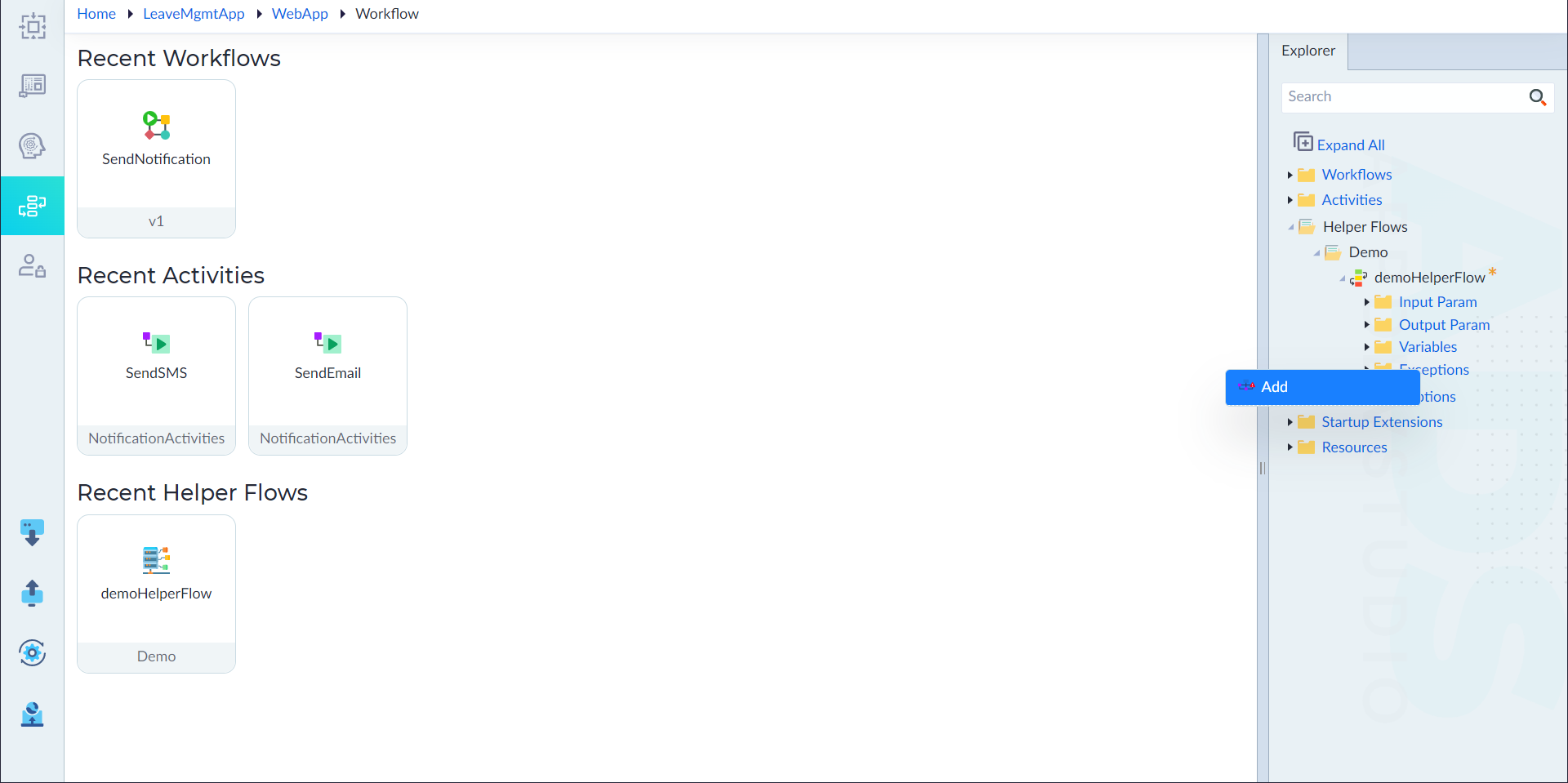 Add Exception to Helper Flow