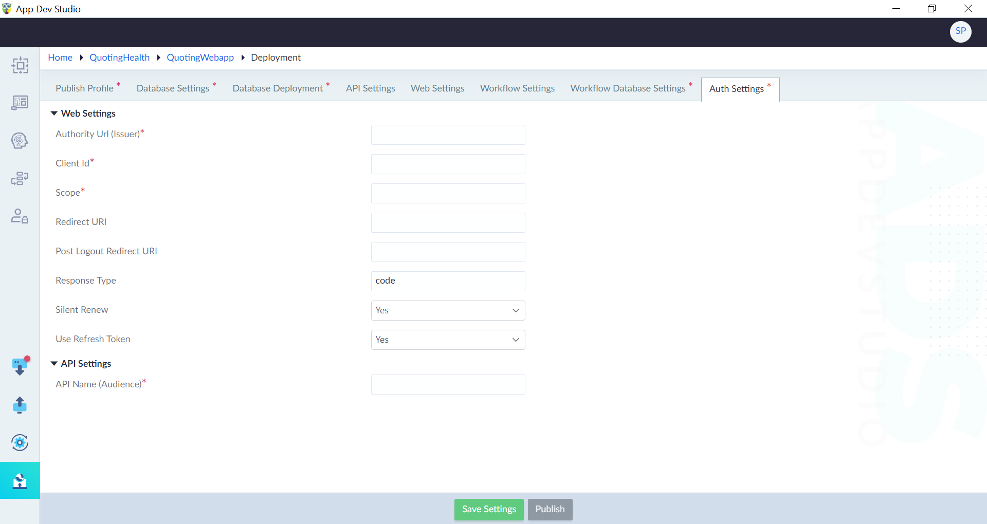 Auth Settings