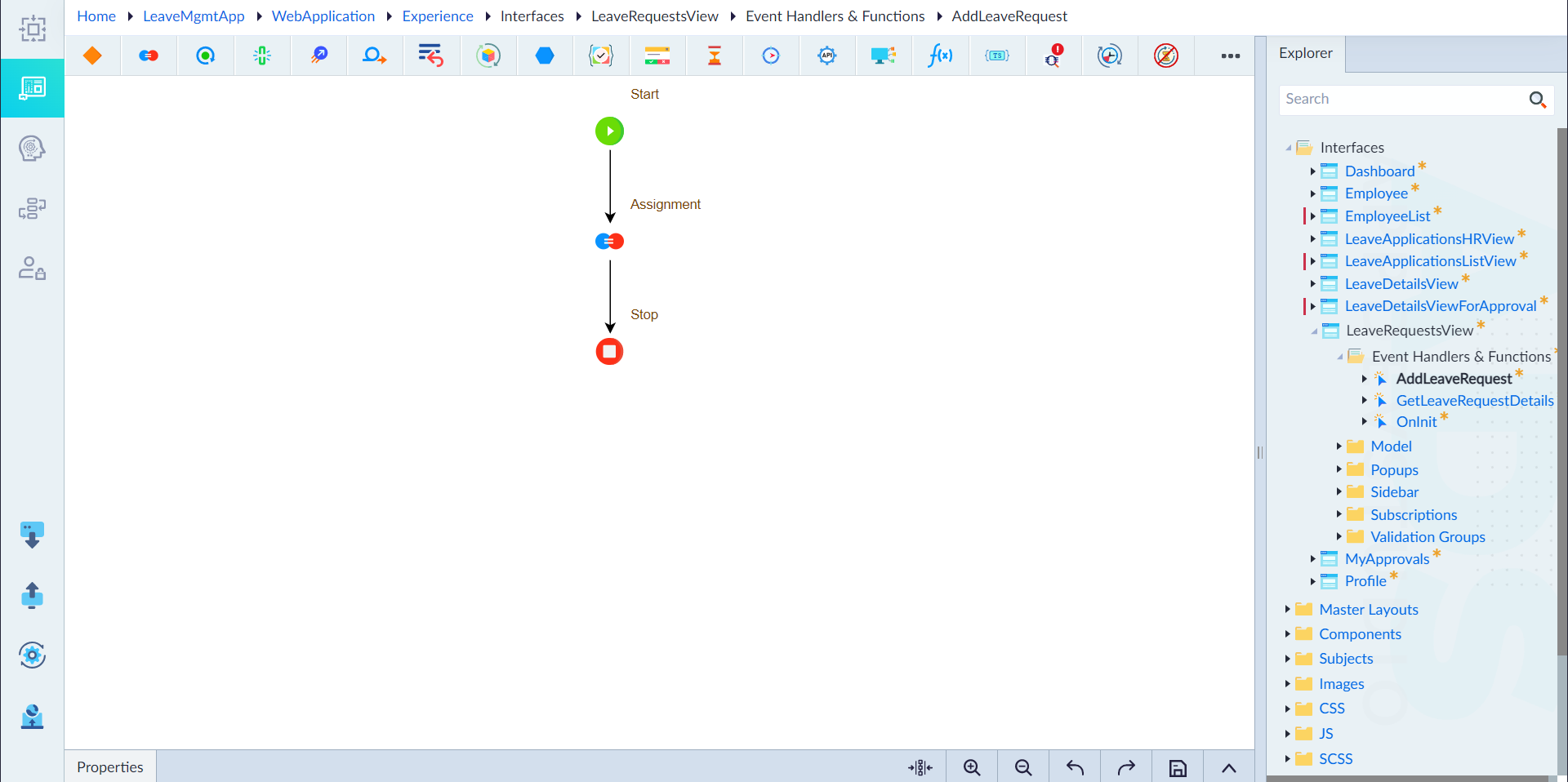 GetLeaveRequestDetails event logic step 1