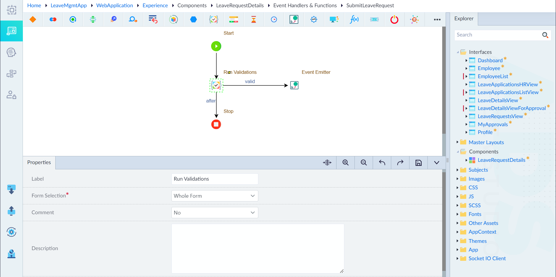 Event emitter logic step 2