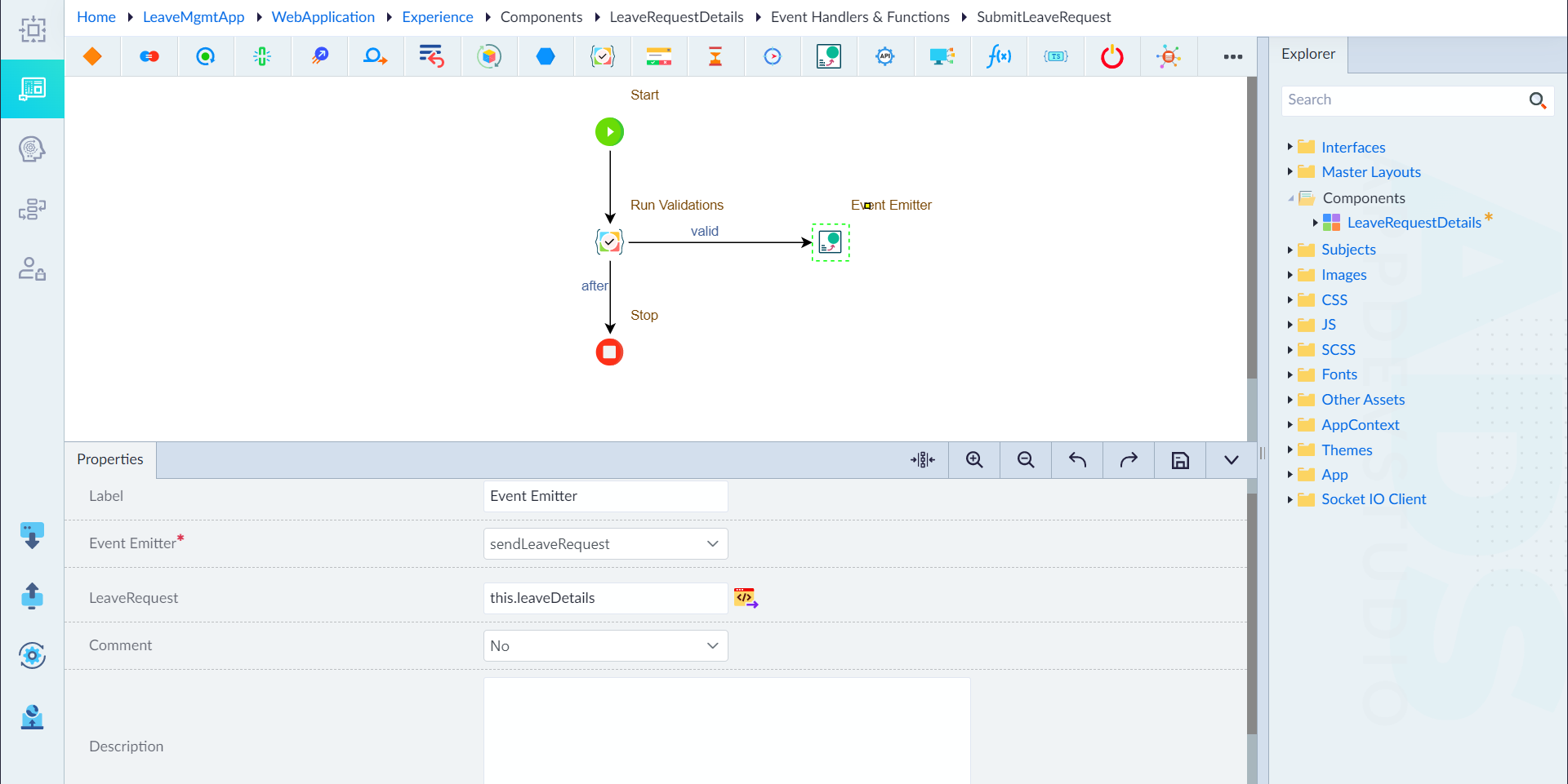 Event emitter logic step 3