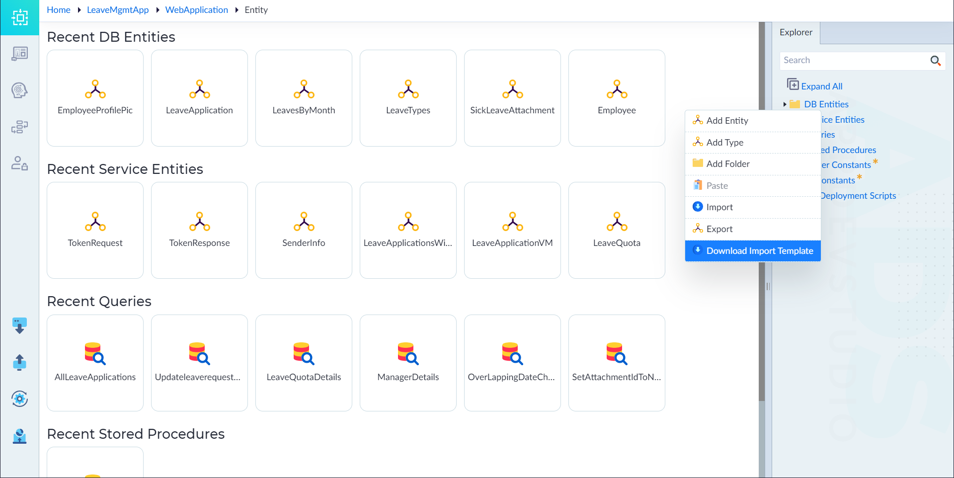 SE Download Import Template