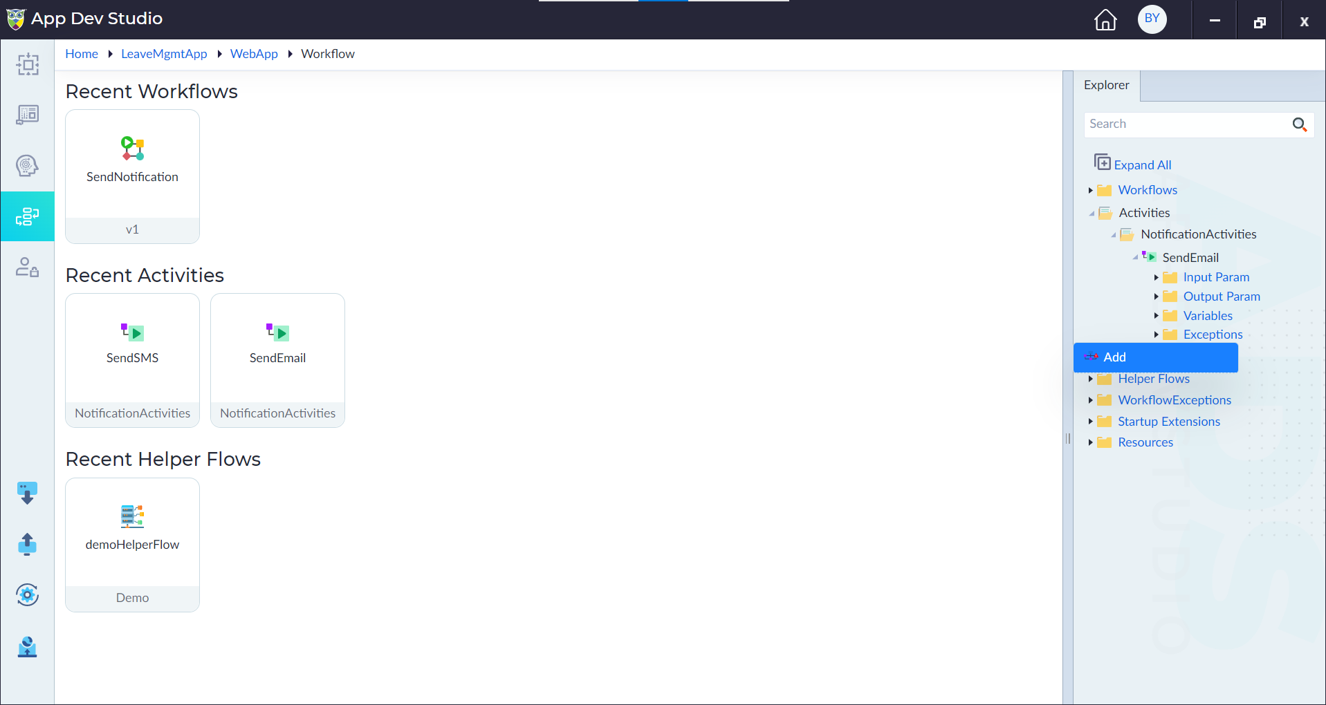 Add Exception to Activity