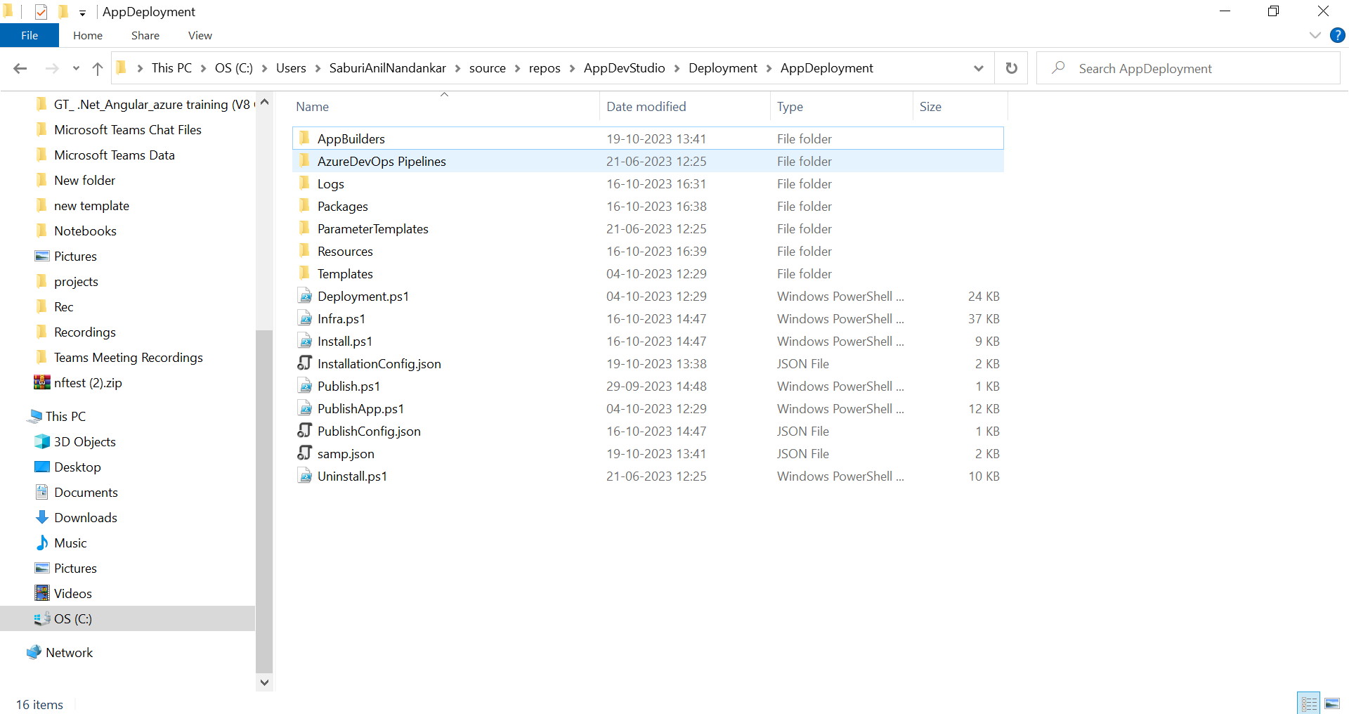App Deployment Folder