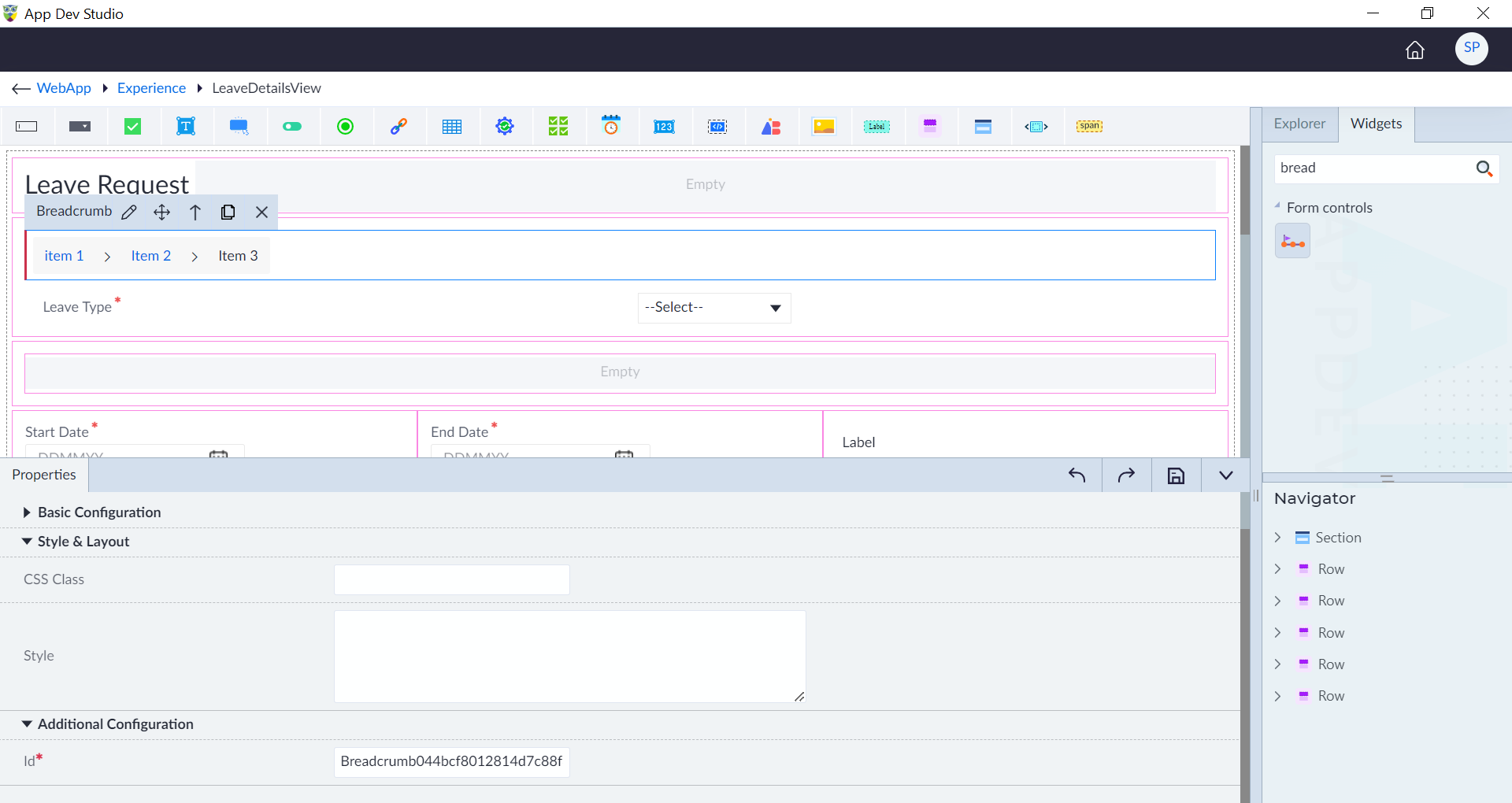 Breadcrumb Widget 2