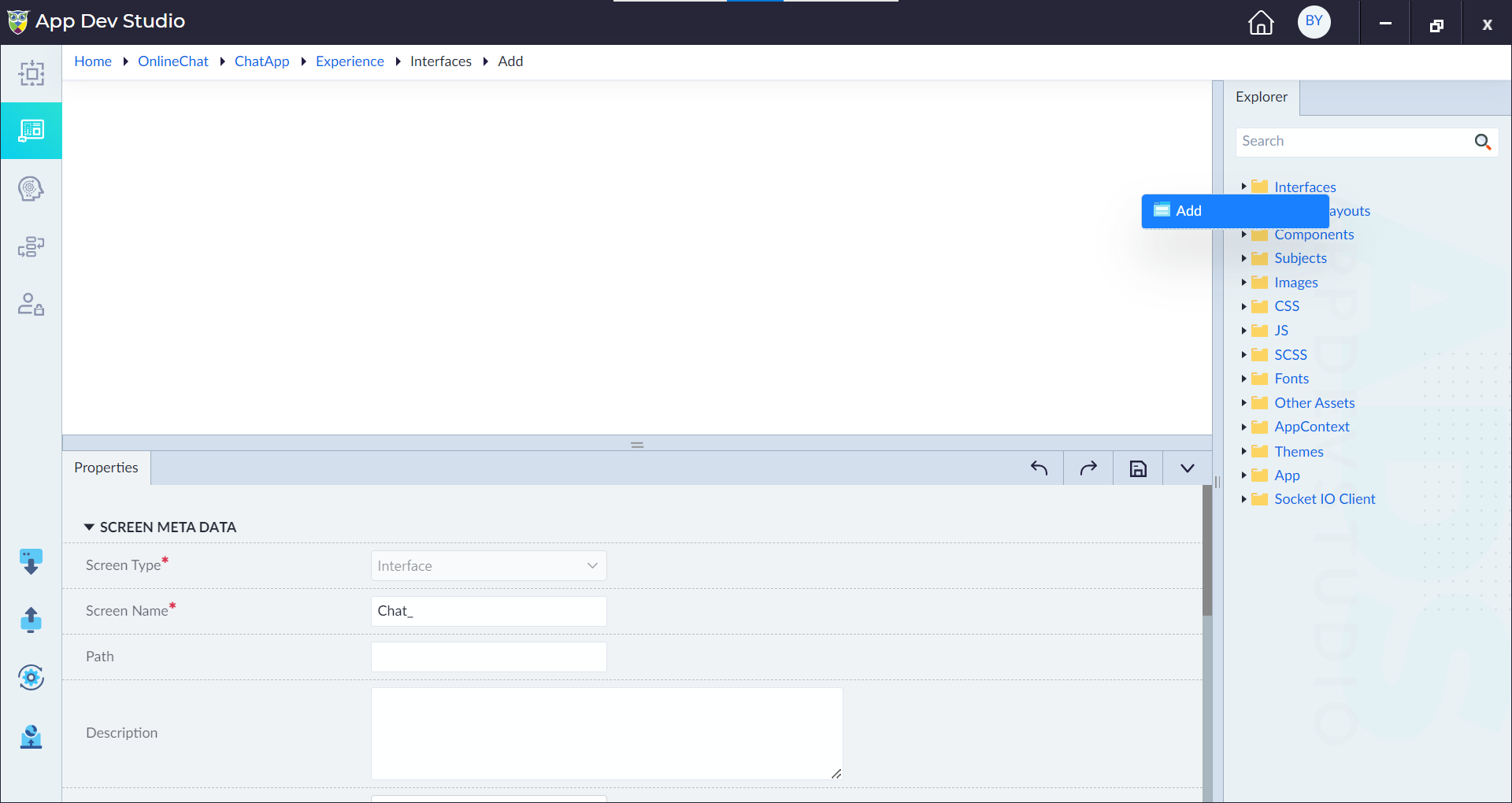 Chat interface