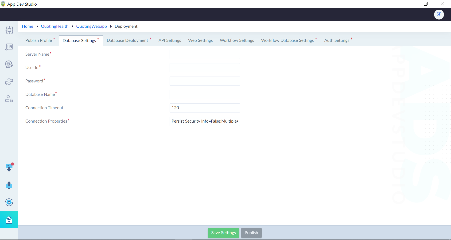 Database Settings