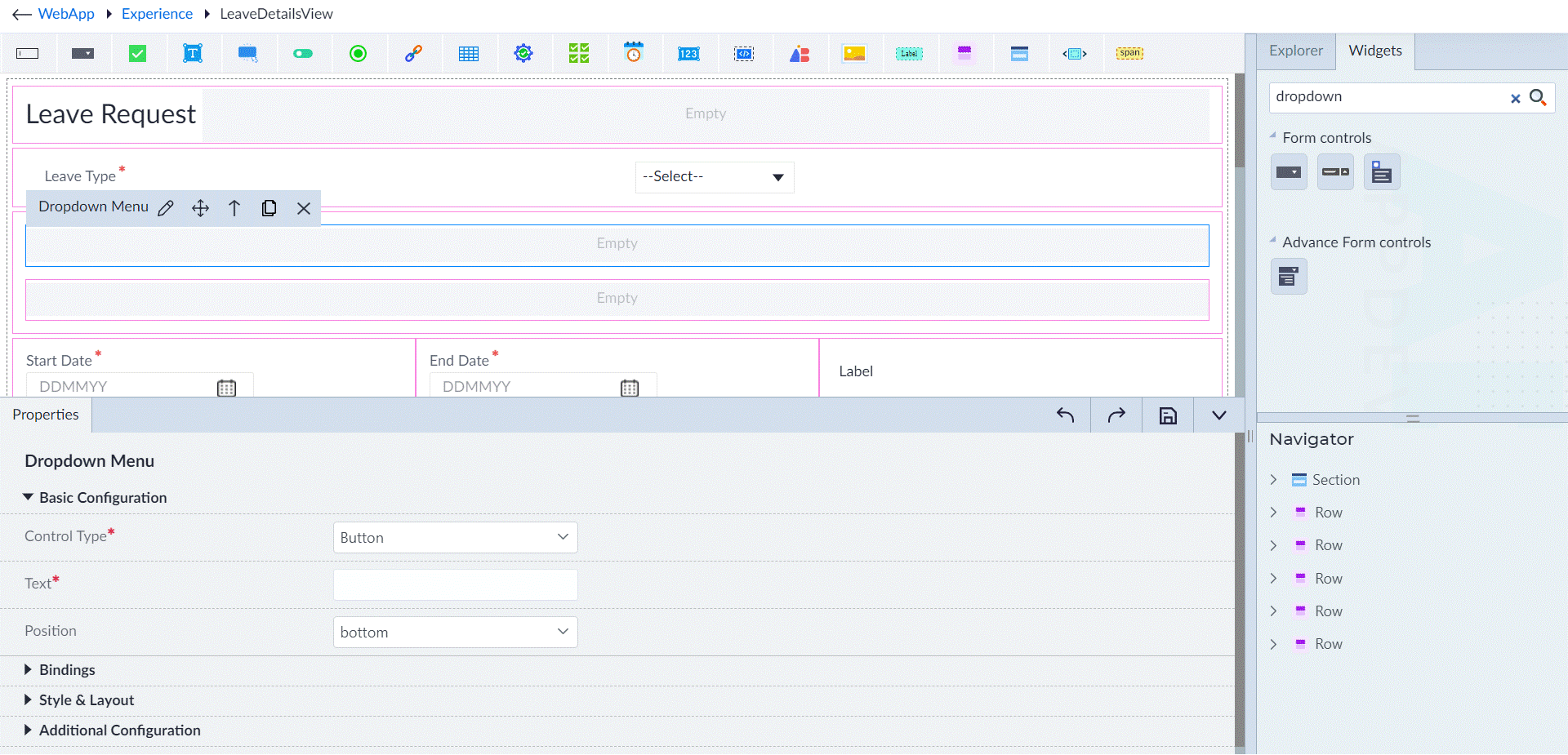 Dropdown Menu