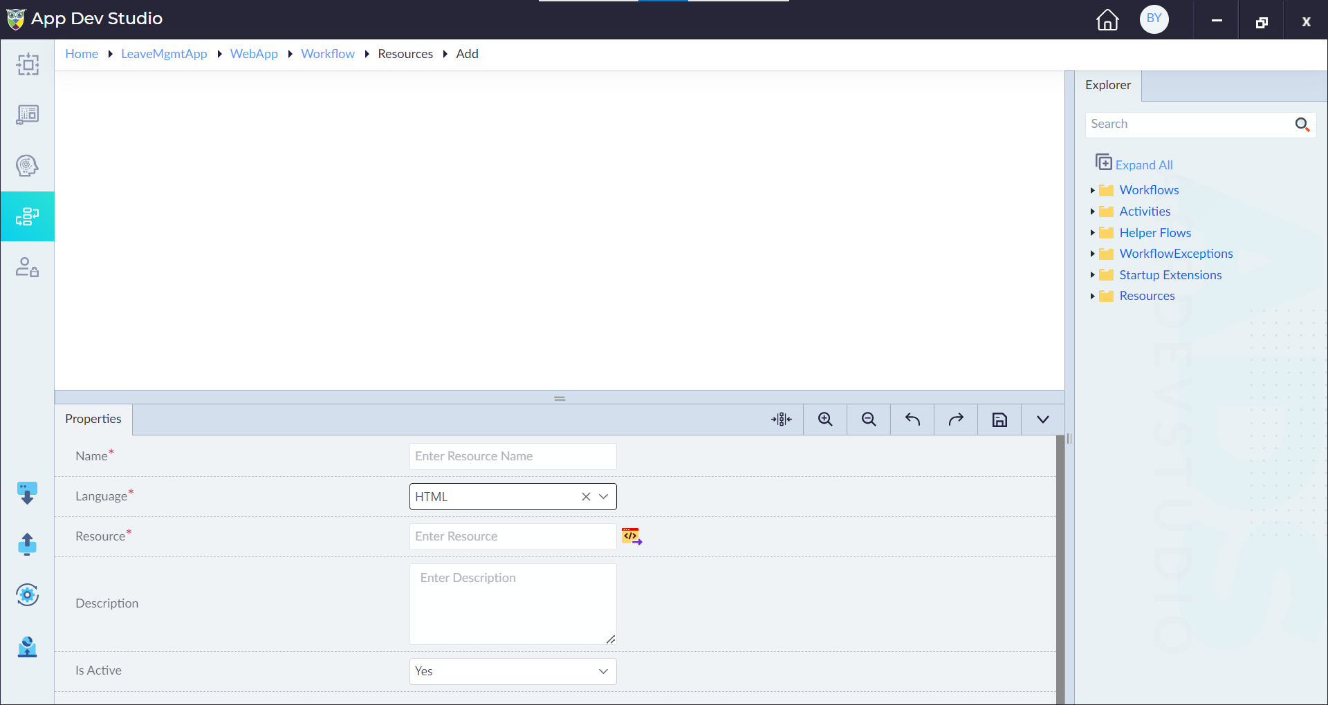 Resources in Workflow Upload