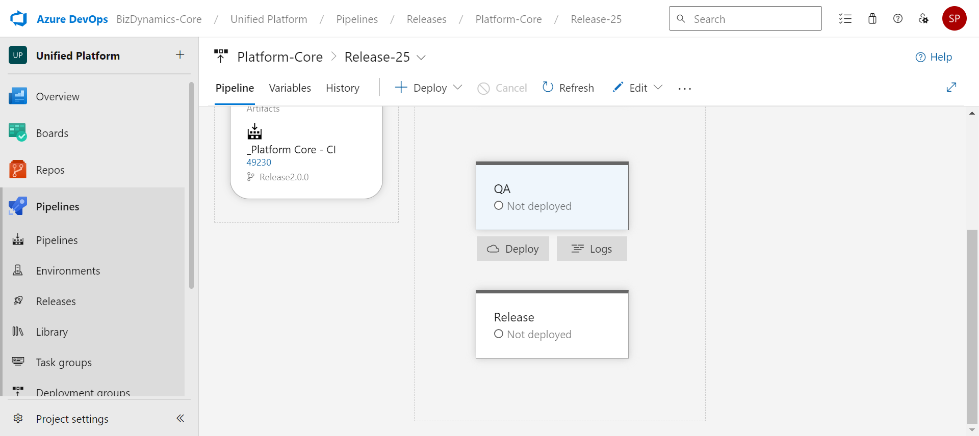 Create Release - Deploy