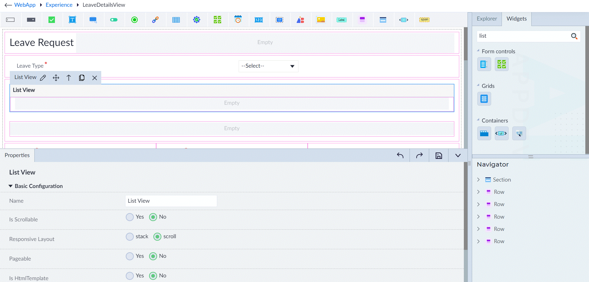 List View