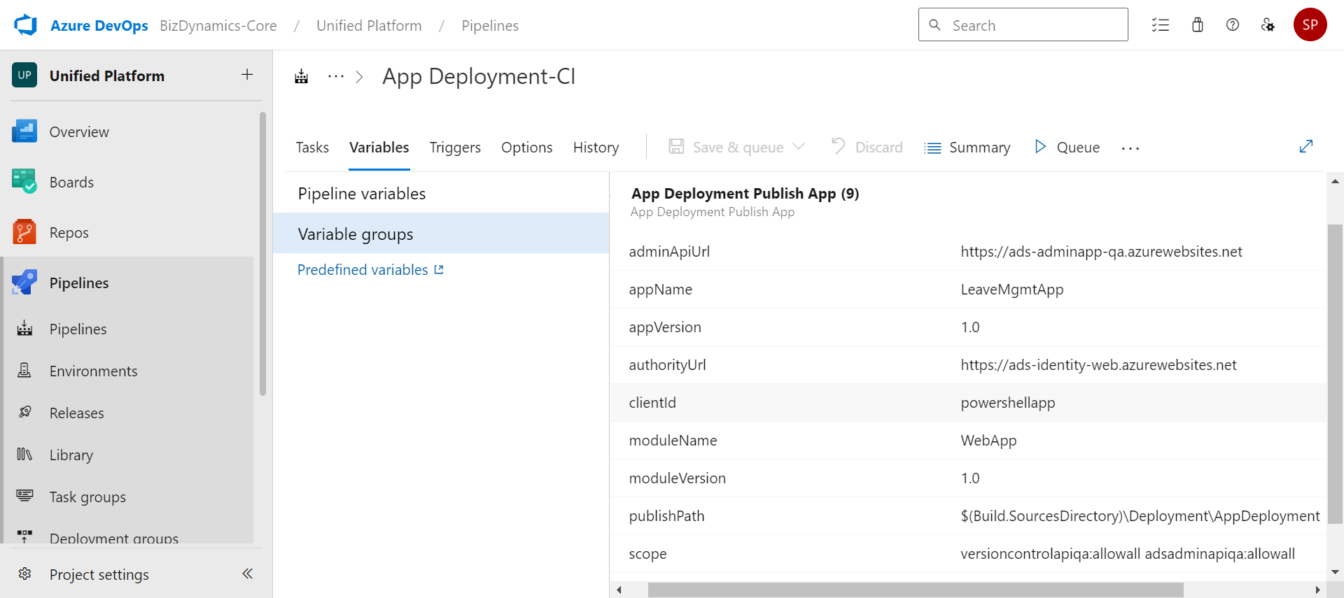 Publish Application - Success