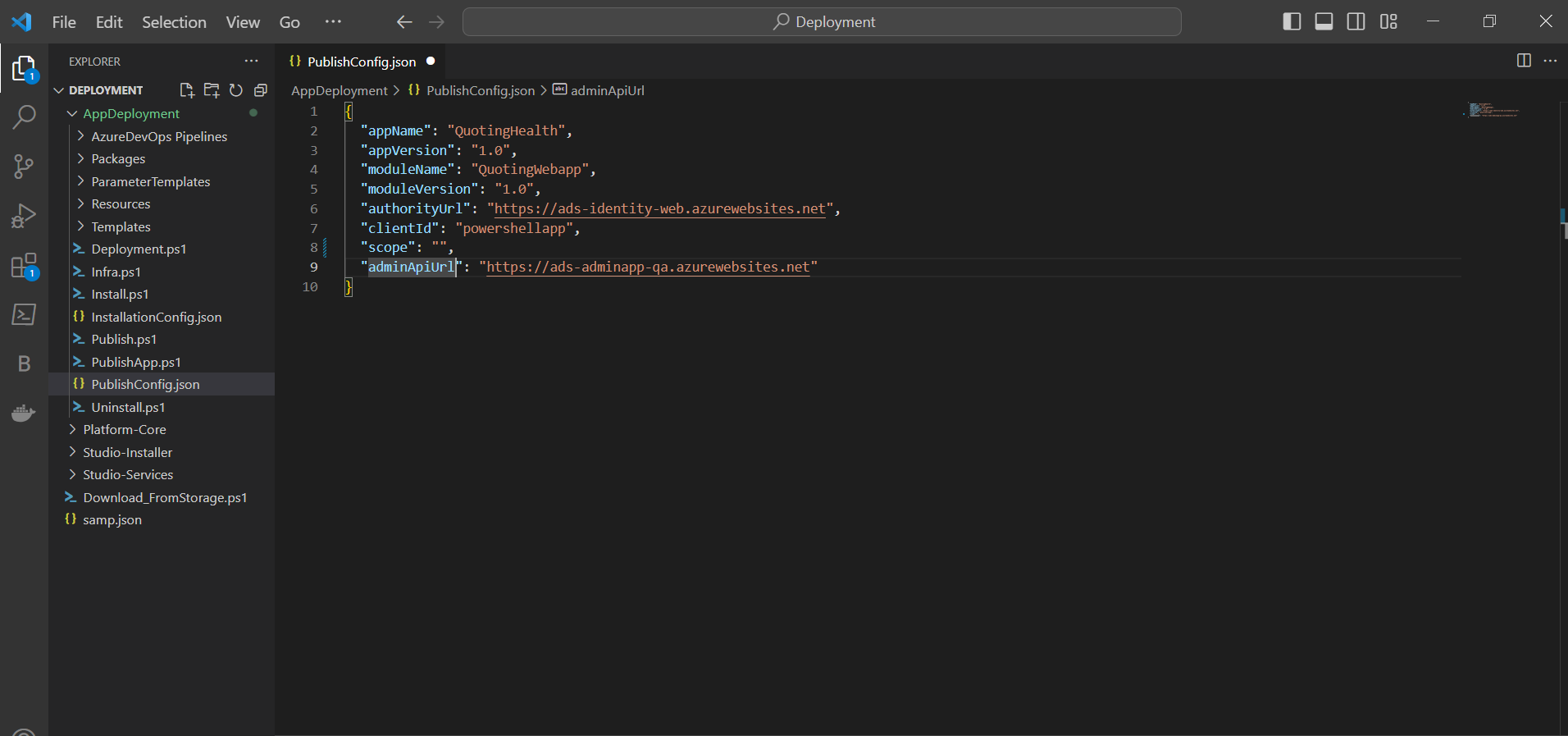 Publish Config