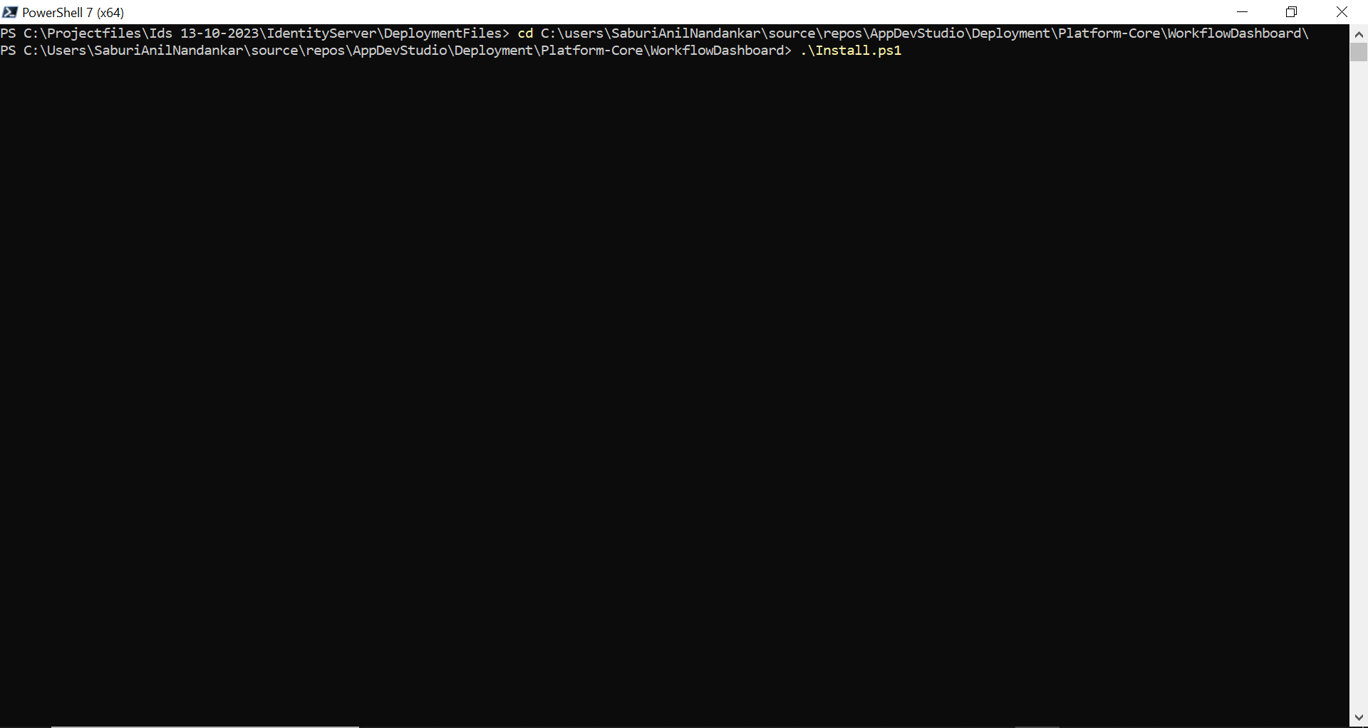 Deploy Workflow Dashboard - Step 1