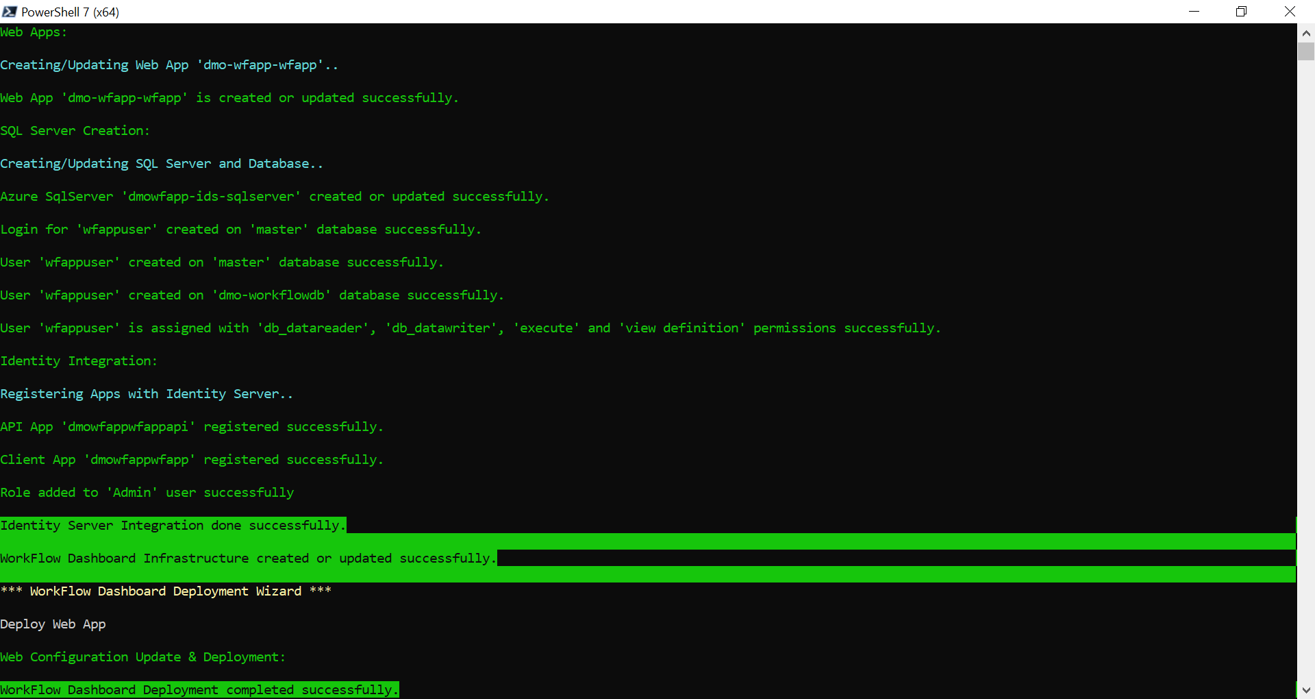 Deploy Workflow Dashboard - Step 3
