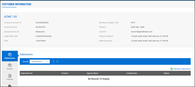 Customer Information
