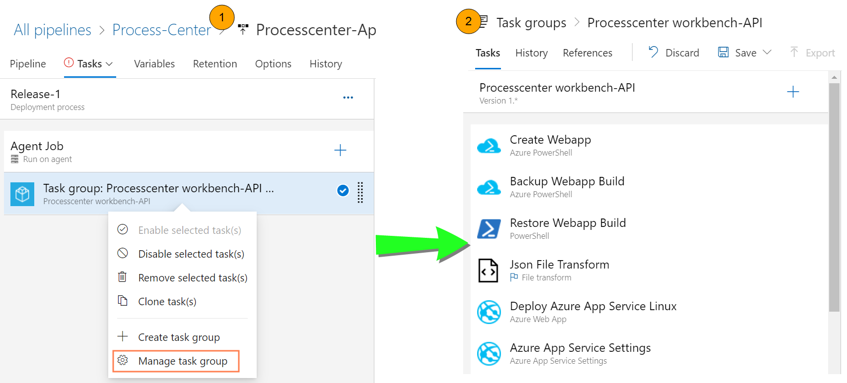 Manage Task Group